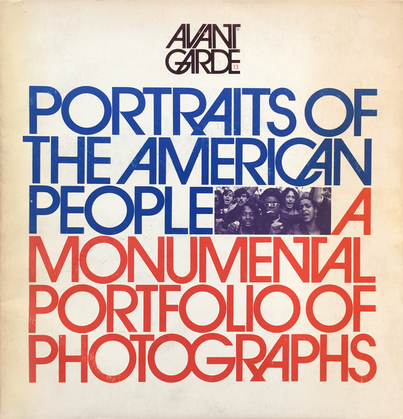 Avant Garde Magazine cover, Issue 1, bold red masthead
